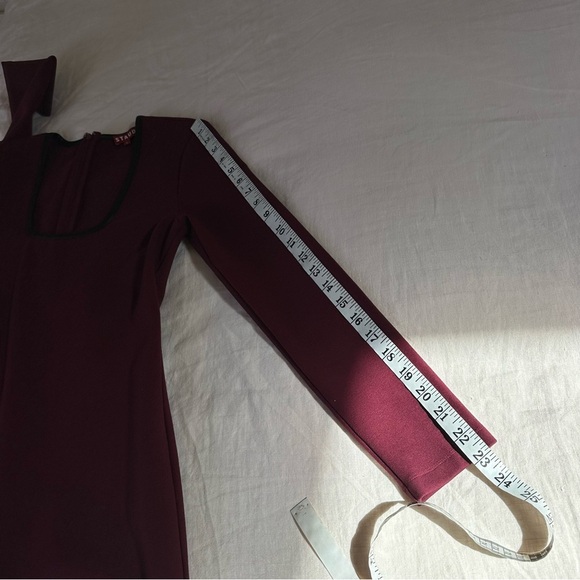 STAUD Joint Dress in Red Maroon Sample Size Small NWT NEW - Picture 9 of 10